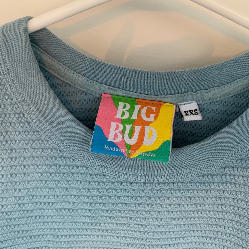 Big Bud Press Cropped Honeycomb Tee, Size XXS - Picture 4 of 11